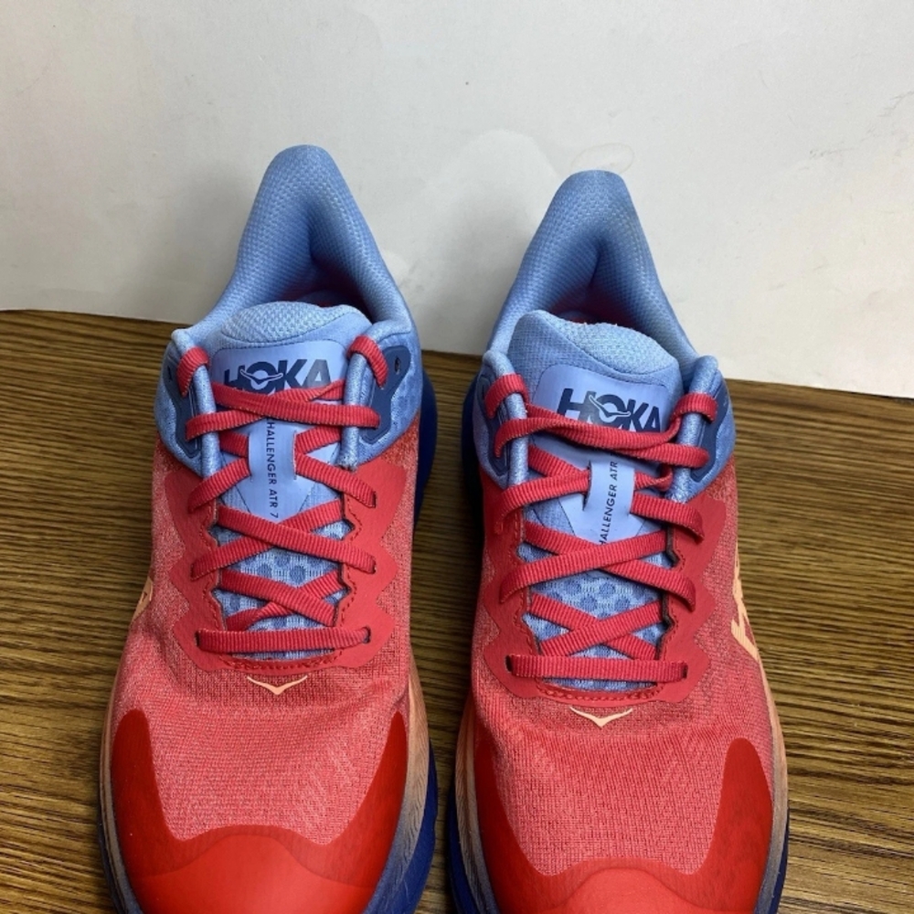 Hoka Women's Red and Light Blue Athletic Shoes - Picture 4 of 15